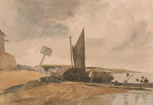 Low Tide, Boat Landing by Peter de Wint
